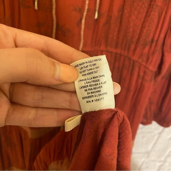 ULLA Johnson Prairie Bohemian Lagenlook Cottagecore Midi Dress 2 - Picture 11 of 11